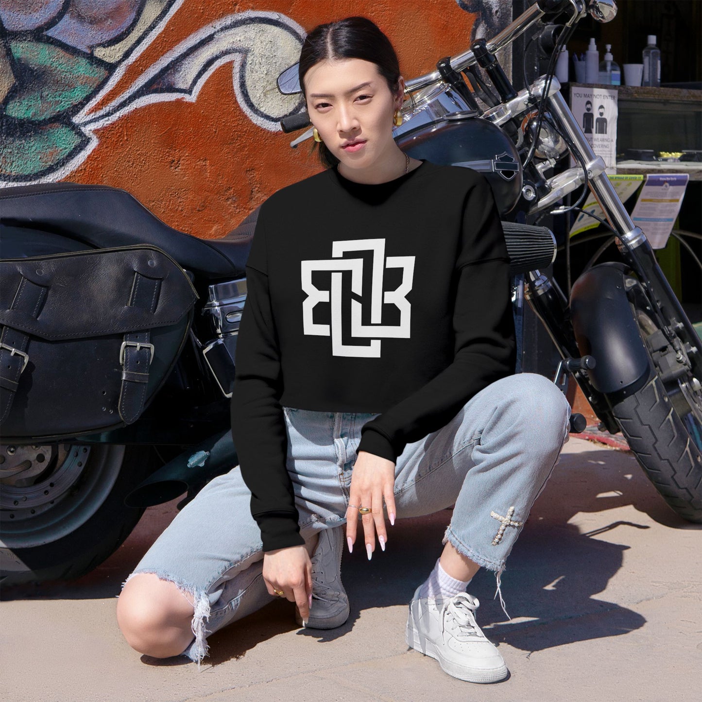 803 Ladies Cropped Sweatshirt