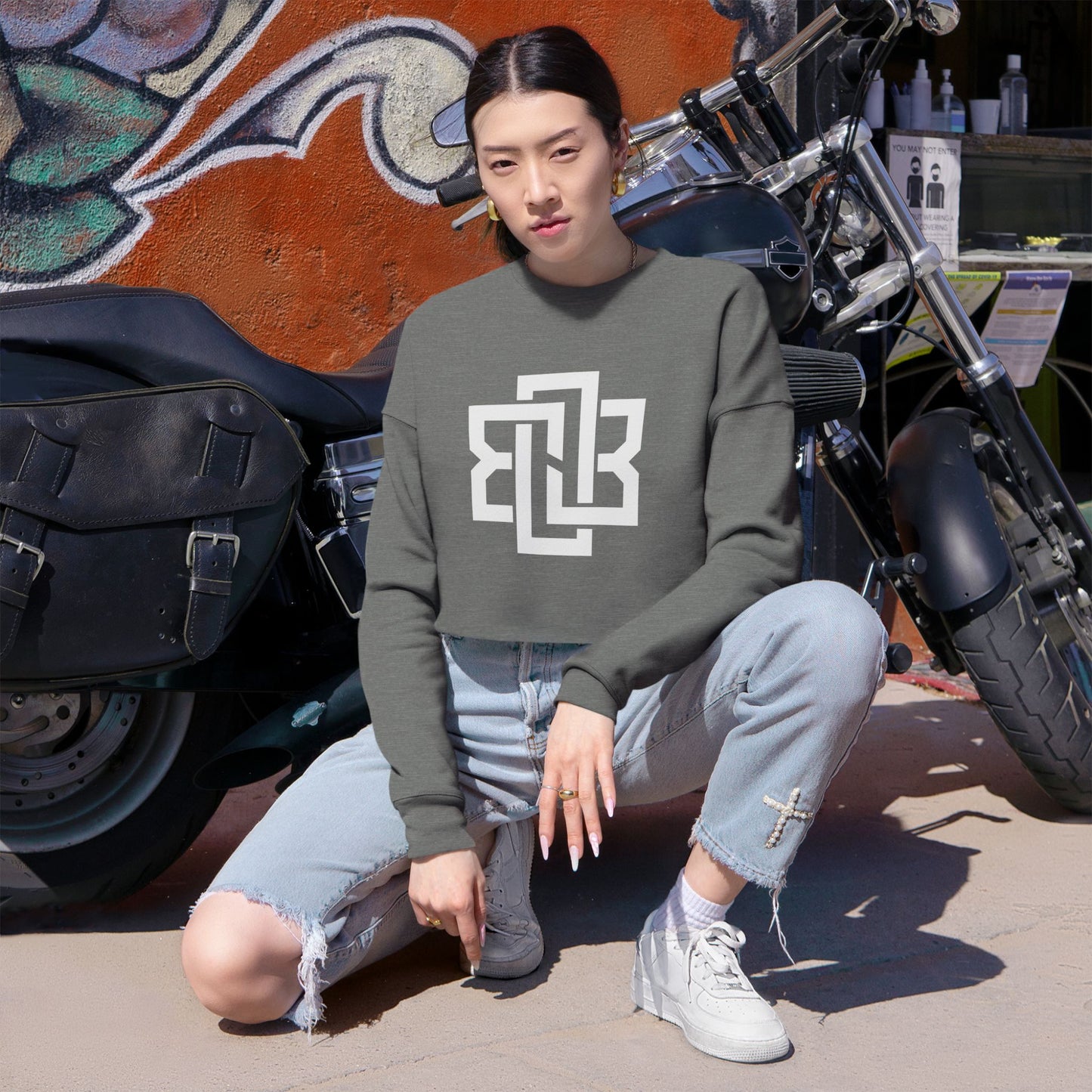 803 Ladies Cropped Sweatshirt