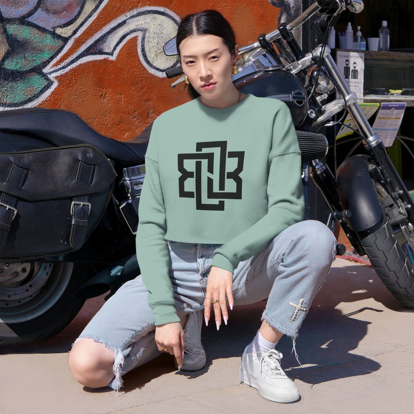 803 Ladies Cropped Sweatshirt
