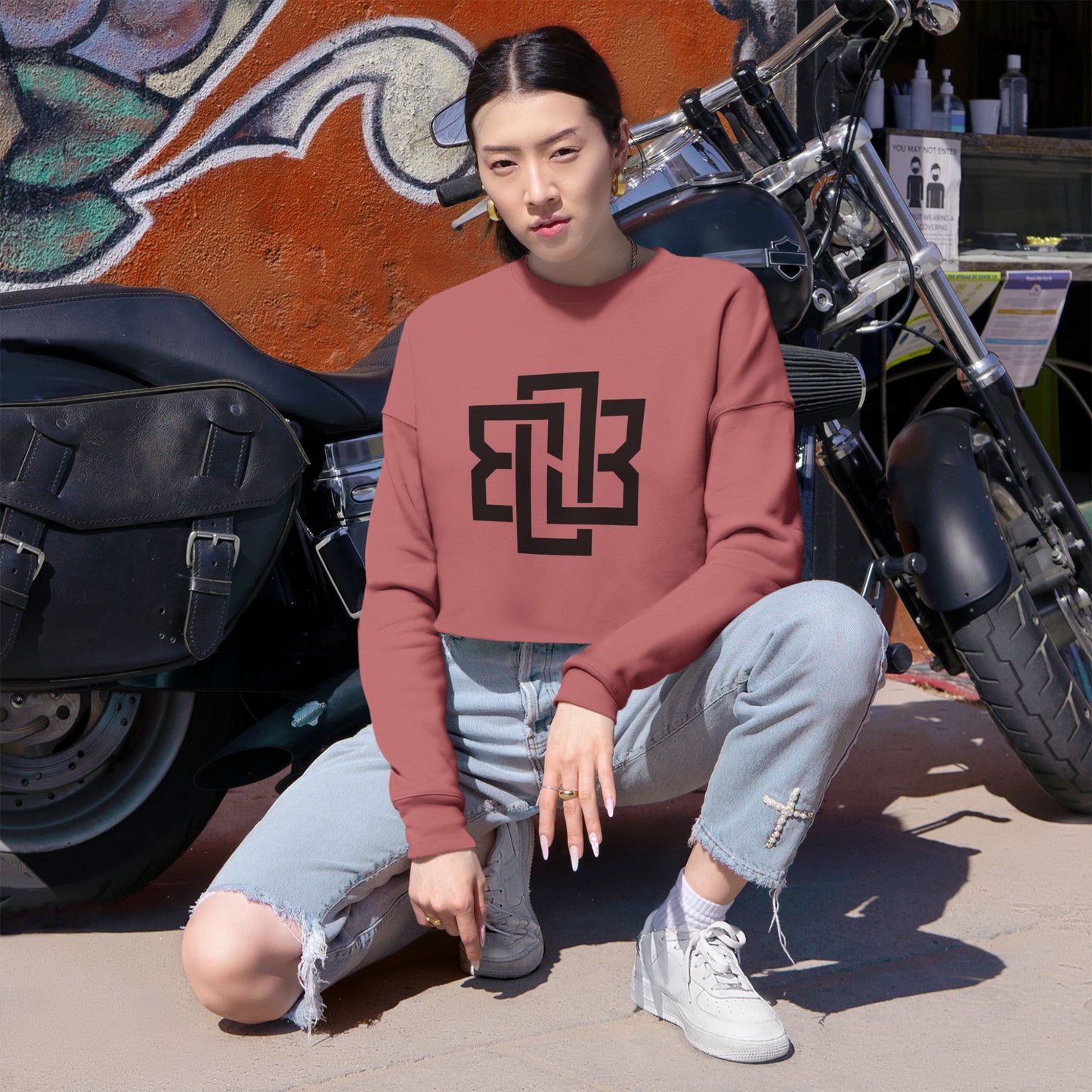 803 Ladies Cropped Sweatshirt