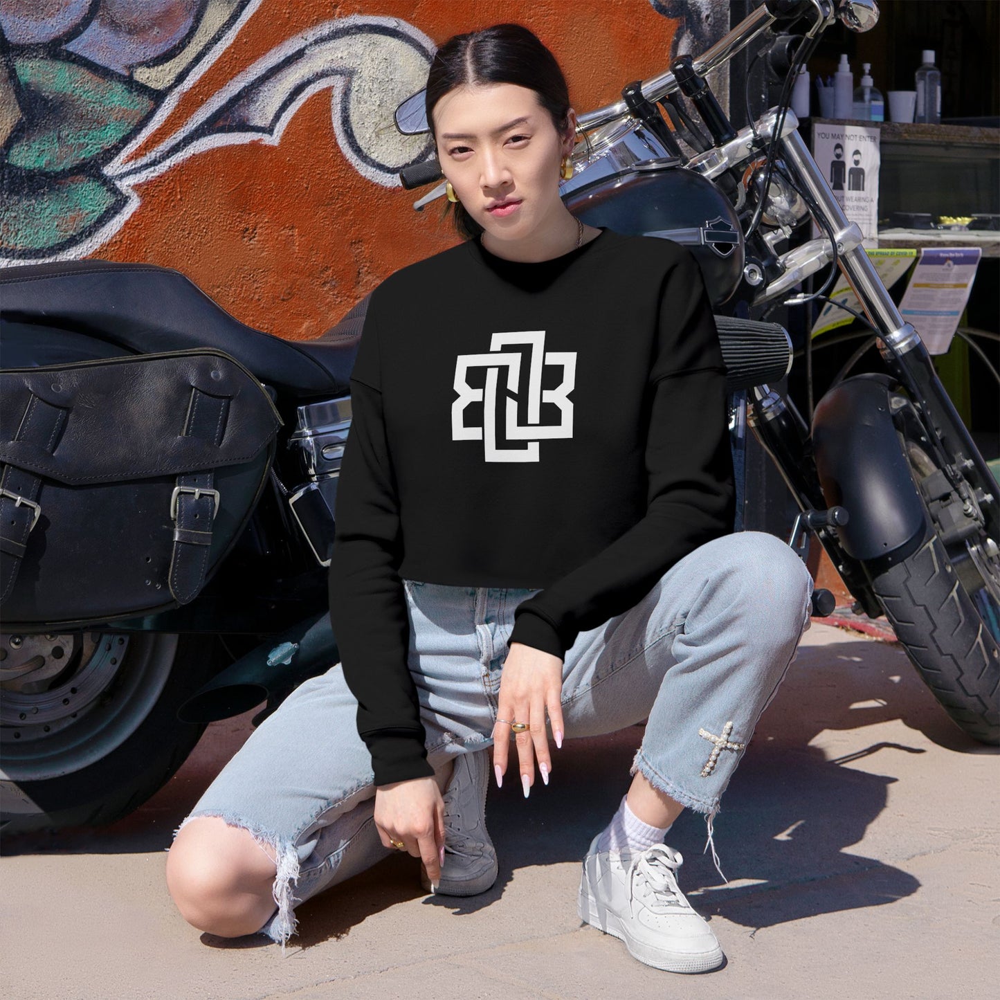 803 Ladies Cropped Sweatshirt