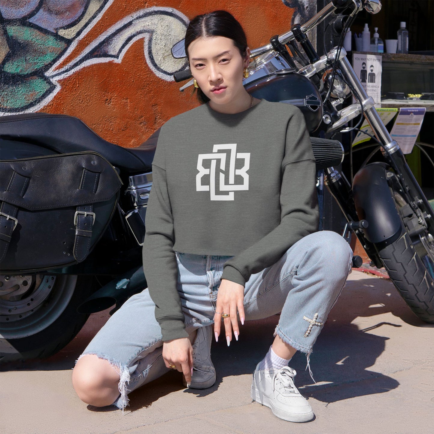 803 Ladies Cropped Sweatshirt